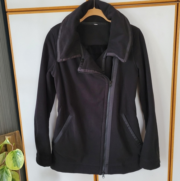 Lululemon Moto Fleece Jacket Black 6 - Picture 5 of 15
